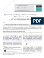 Dependency of N On Footing Diameter For Circular Footings: Soils and Foundations