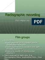 Radiographic Recording - Film Materials q and a