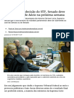 Após Decisão Do STF, Senado Deve Decidir Futuro de Aécio Na Próxima Semana - Politica - Estado de Minas