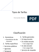 3.5.2Tipos de Tarifas