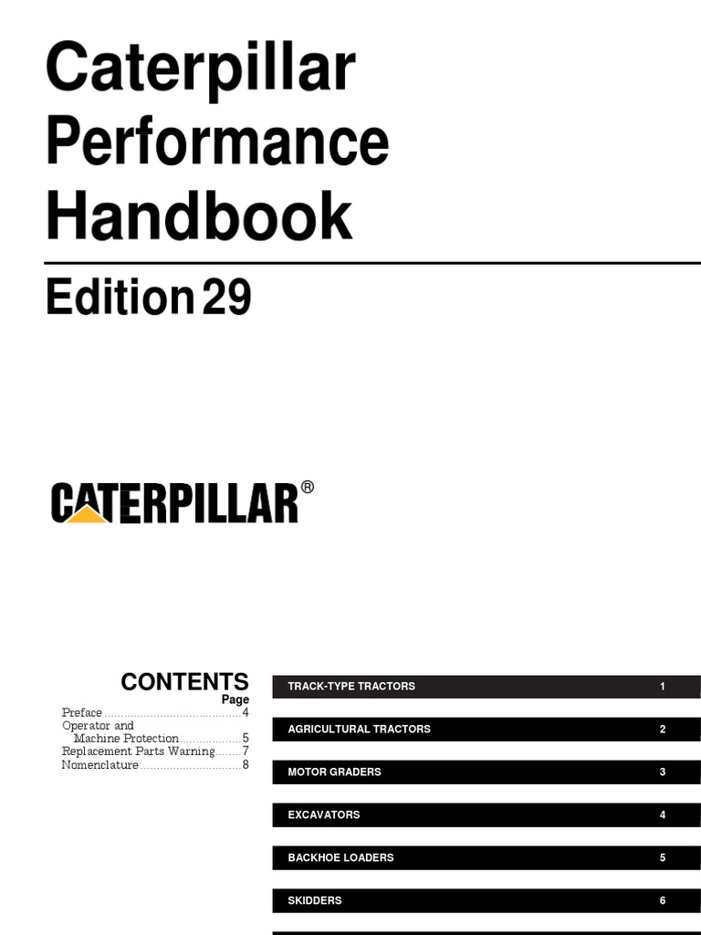Caterpillar Performance Handbook: Edition 29 | PDF | Loader (Equipment ...