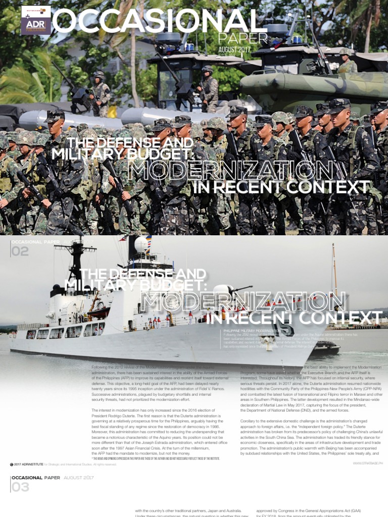 The Defense and Military Budget: Modernization in Recent Context | PDF ...