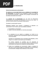Axiomas de La Comunicación