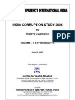 India Corruption Study 2005: TO Improve Governance