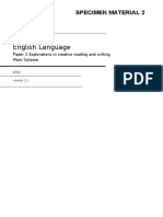 Language Paper 1 Mark Scheme