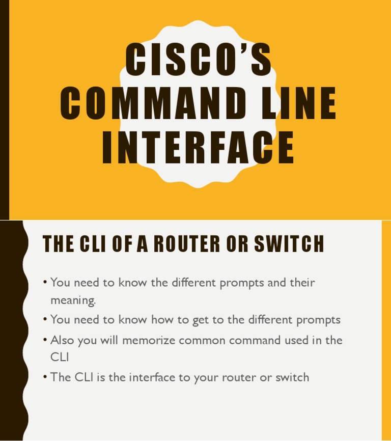 Introduction To Ciscos CLI | PDF