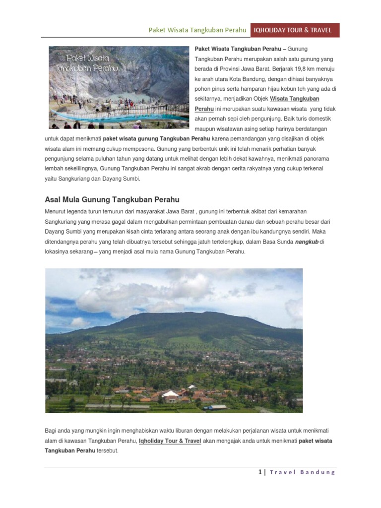 Paket Tour Gunung Tangkuban Perahu