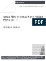 Female Slave vs Female Slave: הָמאָ and הָחְפִש in the HB: Journal of Hebrew Scriptures