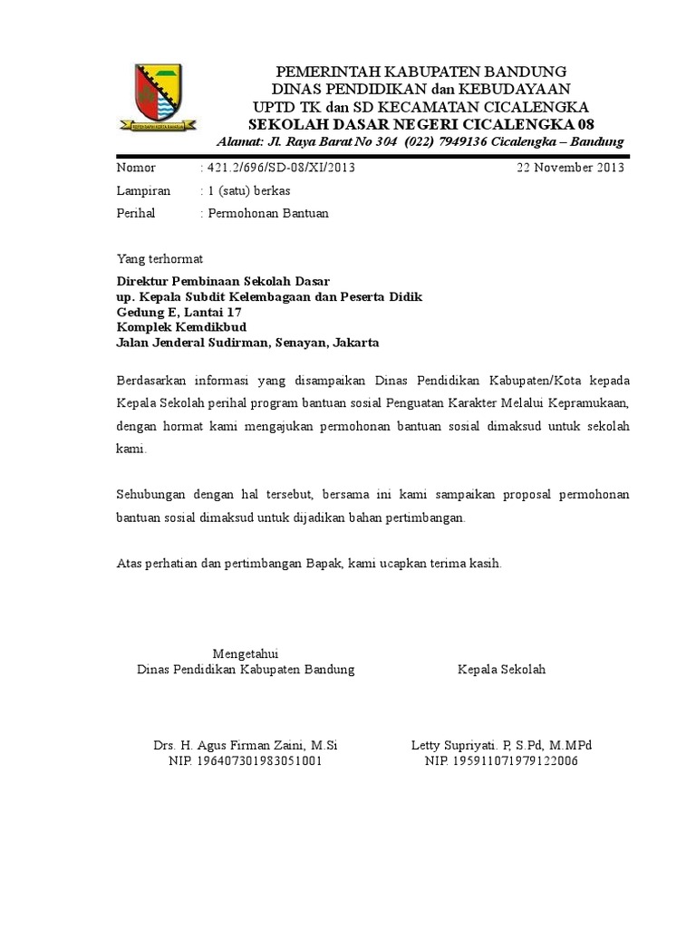 Form Proposal & Laporan Bansos | PDF