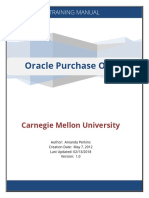 Oracle Purchase Order Training: Carnegie Mellon University