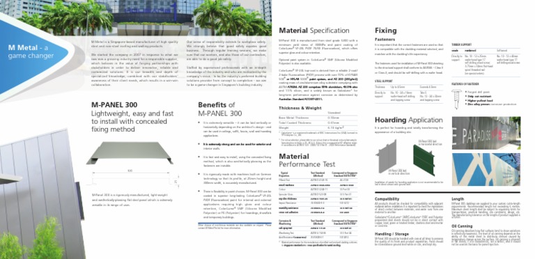 Ceiling-M Panel 300 | PDF | Screw | Corrosion
