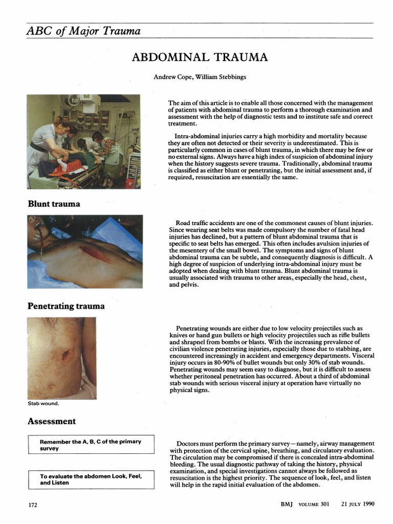 Abdominal Trauma Pdf : Critical concepts in abdominal injury – QNHV