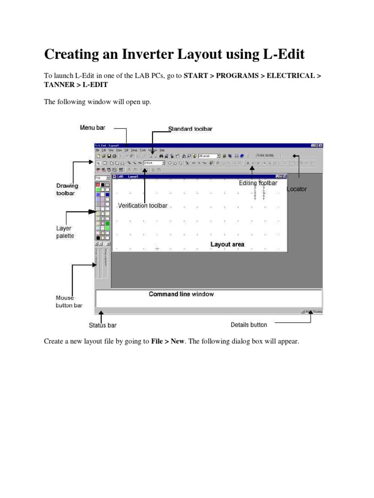 Inverter Layout Design in L-Edit | PDF | Spice | Electronic Circuits