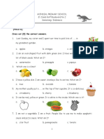 (Fruits) Cross Out (X) The Correct Answers