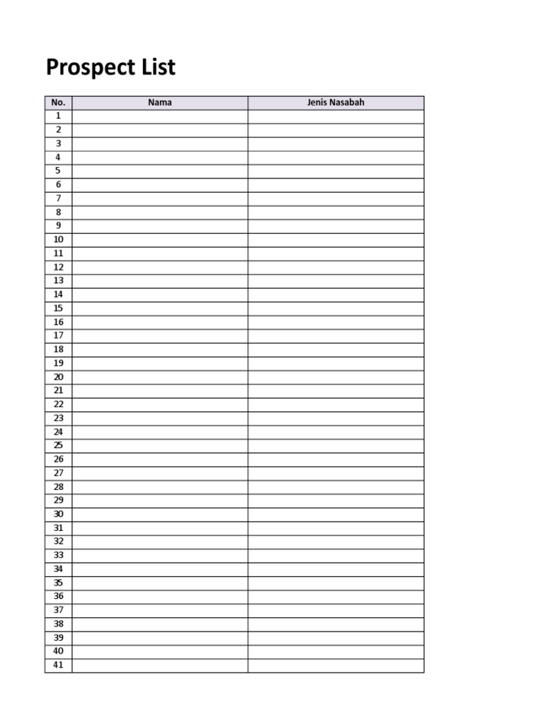 Prospect List and Activity Tracker | PDF