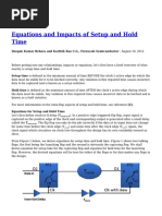 Equations and Impacts of Setup and Hold Time