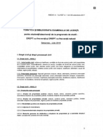 Tematica Si Bibliografie-Examen Licenta - Iunie-Iulie 2018 PDF
