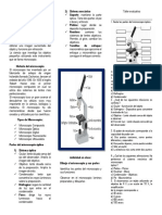 El microscopio óptico y sus partes