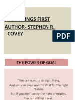 First Things First Author-Stephen R. Covey