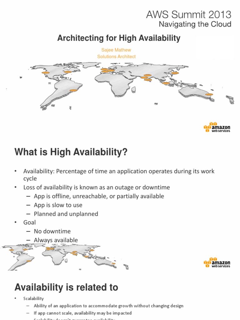 Architecting High Availability on AWS | PDF | Amazon Web Services ...