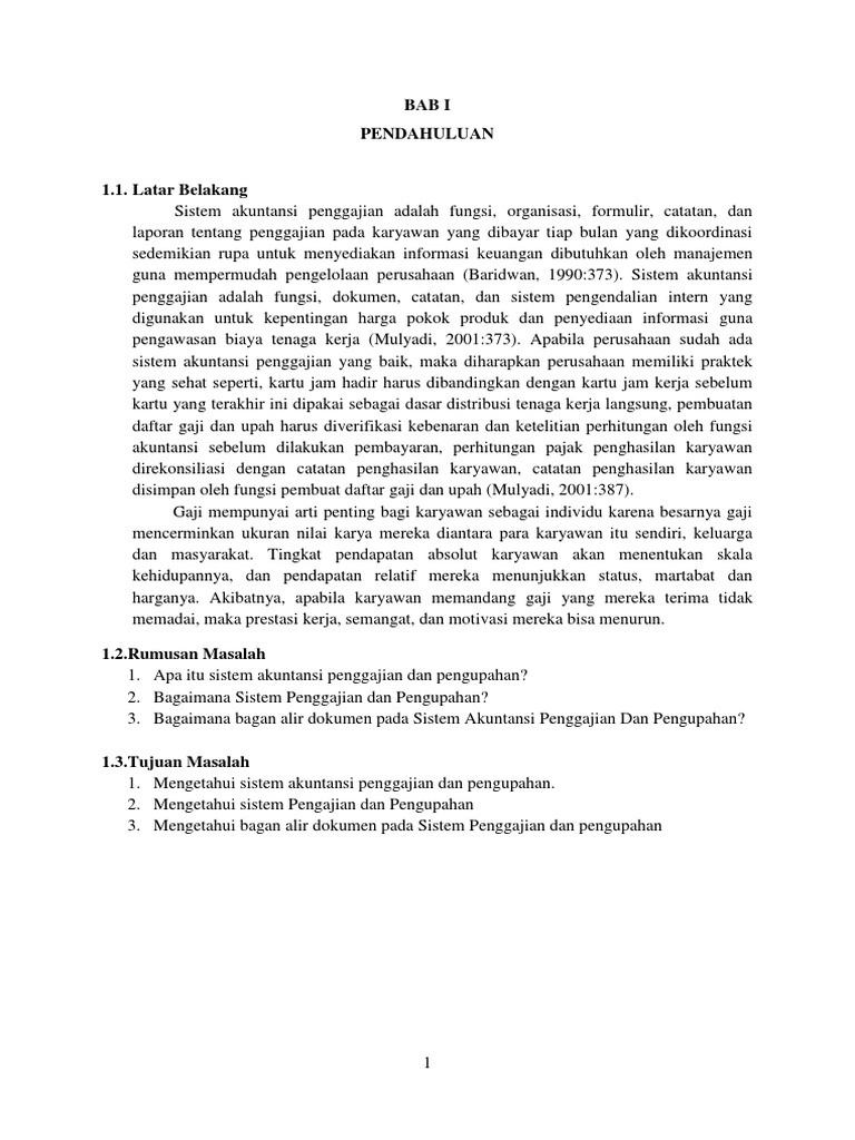 Makalah Prak Sia 2 Sistem Akuntansi Penggajian Dan Pengupahan