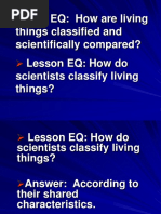 how are living things classified  day 1 - 4 nov 