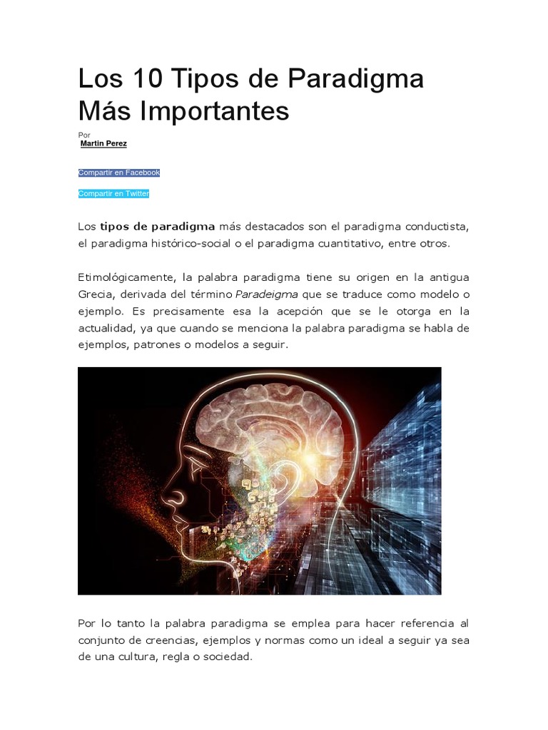 10 Tipos de Paradigmas Importantes | PDF | Paradigma | Science