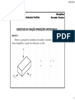 Desenho Técnico Exercícios Projeções