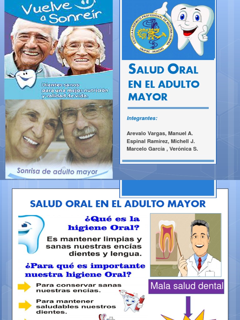 Cuidado Bucal en Adultos Mayores | PDF | Salud y bienestar | Estilo de vida