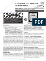 Warning: TTDJ Series Fully-Configurable Fault Annunciator Installation and Operations Manual