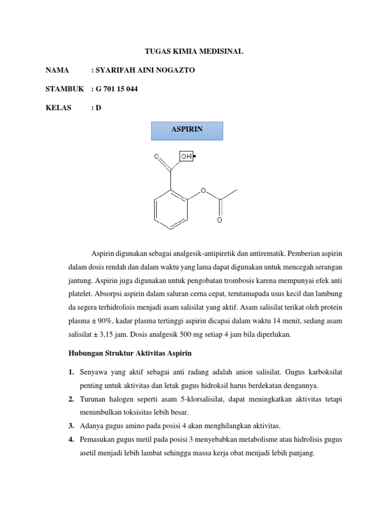 Tugas Kimia Medisinal Hksa