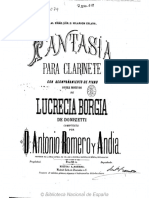 A. ROMERO, Fantasía para Clarinetey Piano Sobre Lucrezia Borgia 11' PDF