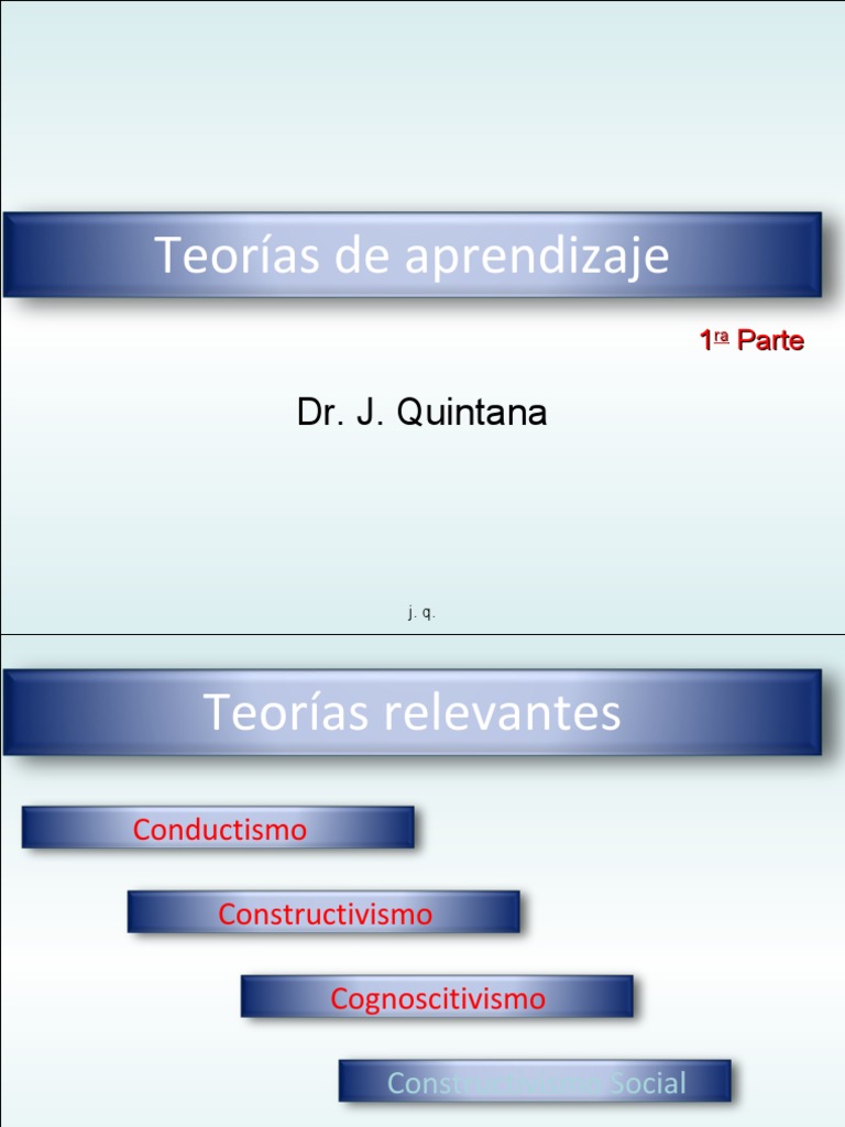 Teorias Del Aprendizaje | PDF | Constructivismo (filosofía de la ...