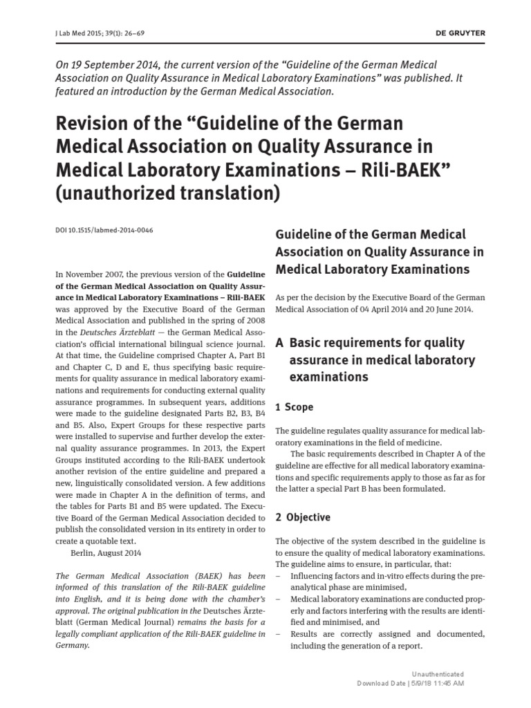 (Journal of Laboratory Medicine) Revision of The Guideline of The