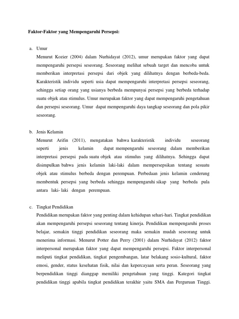 Faktor Persepsi | PDF