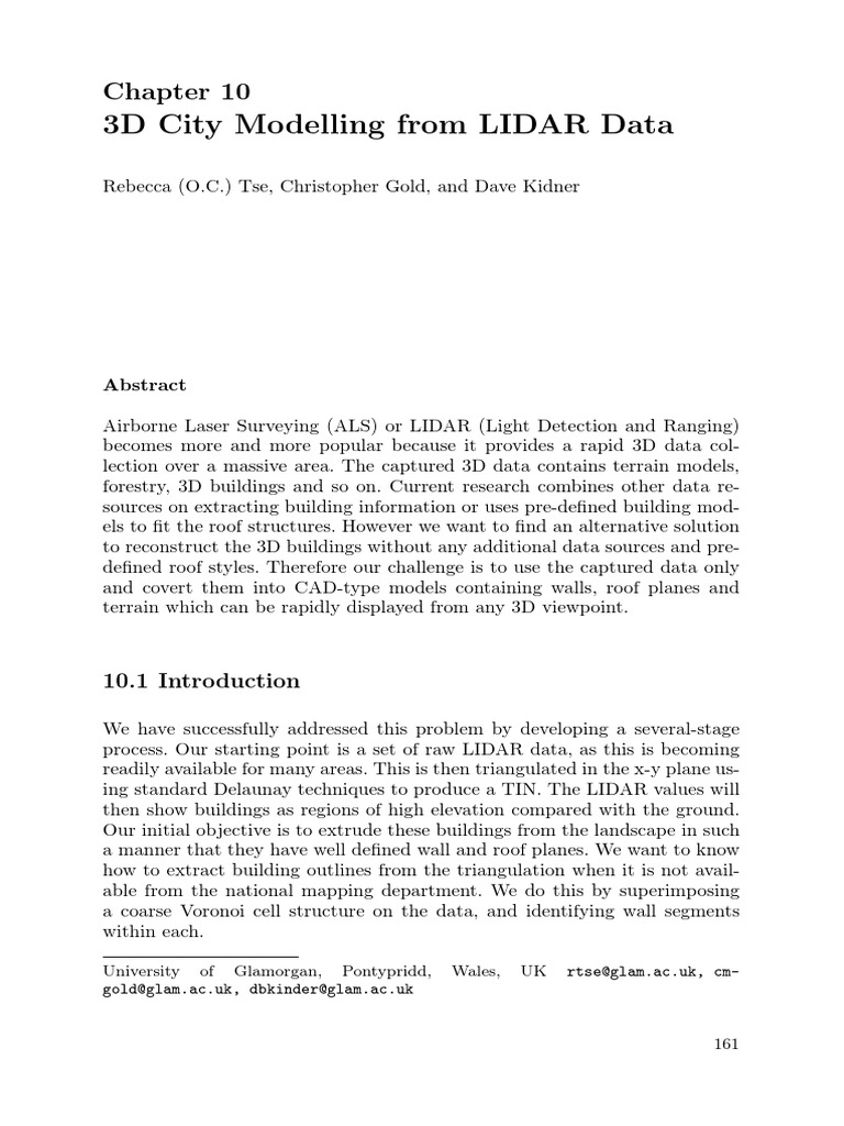 3D Building Modeling from LIDAR Data | PDF | Lidar | Global Positioning ...