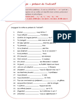 Present de Lindicatif 1er Groupe Exercice Grammatical Feuille Dexercices 