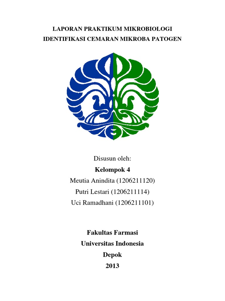 Laporan Praktikum Mikrobiologi Identifikasi Cemaran Mikroba Patogen | PDF