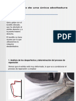 Reparación de estribo y puerta trasera derecha mediante desabollado y estañado