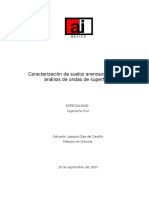 Caracterizacion de Suelos Arenosos Mediante Analisis de Ondas de Superficie