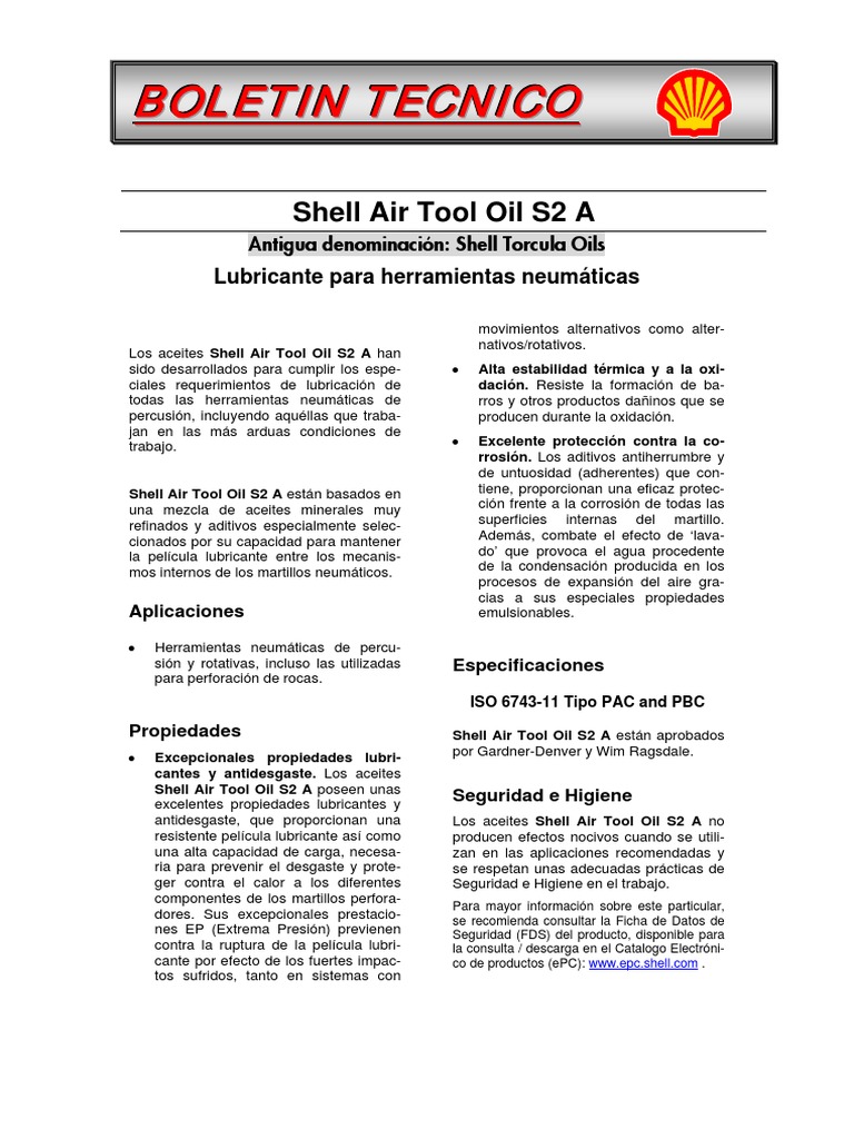Air Tool Oil s2 A 100 PDF Lubricant Oils