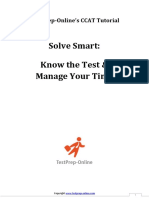 Solve Smart: Know The Test & Manage Your Time: Testprep-Online'S Ccat Tutorial