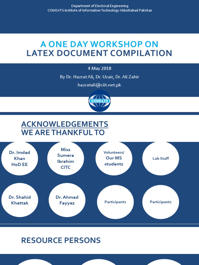 A One Day Workshop On: Latex Document Compilation | PDF | Art | Computers