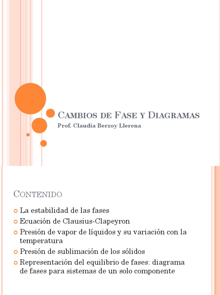 Cambios de Fase y Diagramas de Equilibrio | PDF | Equilibrio químico ...