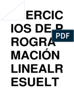 Ejercic Iosdep Rogra Mación Linealr Esuelt