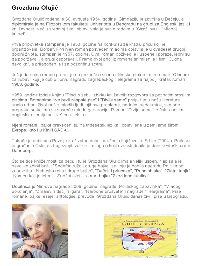 Olujic bajke pdf grozdana