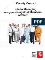 Kent County Council A Guide To Managing Allegations Against Members of Staff