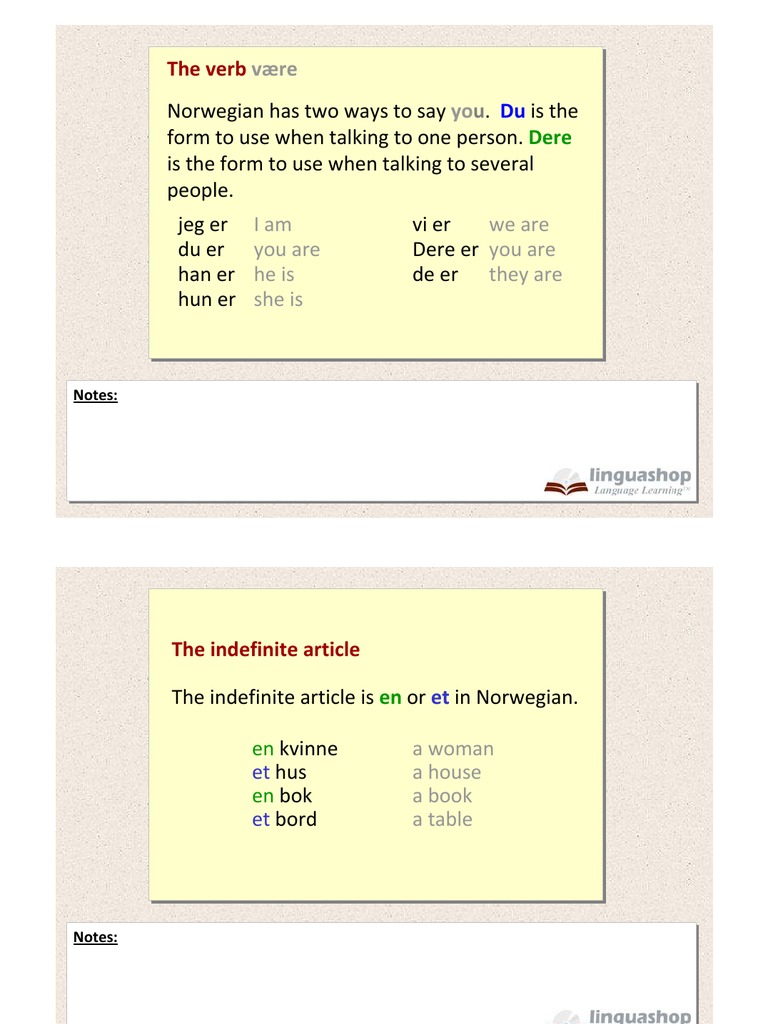 Norwegian Grammar Basics for Beginners | PDF | Grammatical Gender | Plural