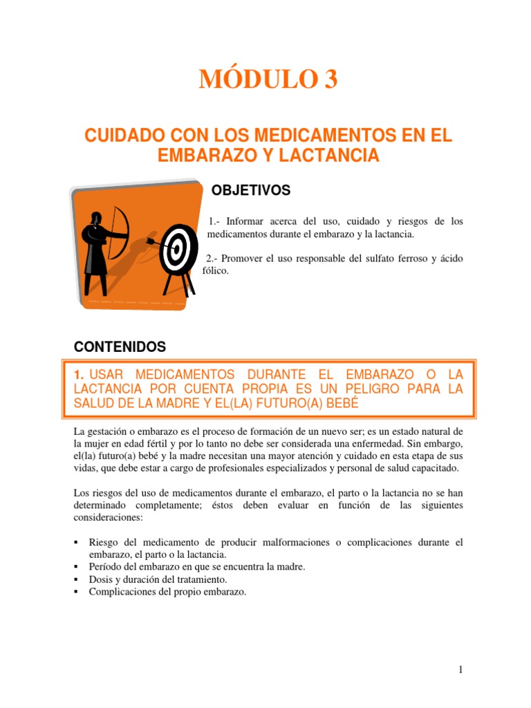 Cuidado Con Los Medicamentos En Embarazo Y Lactanciapdf