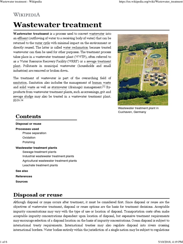 research proposal on waste water treatment